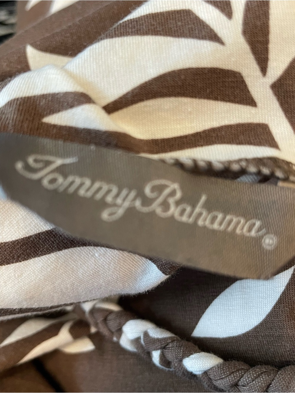 Tommy Bahama Brown and White Leaf-Print dress - Picture 9 of 11
